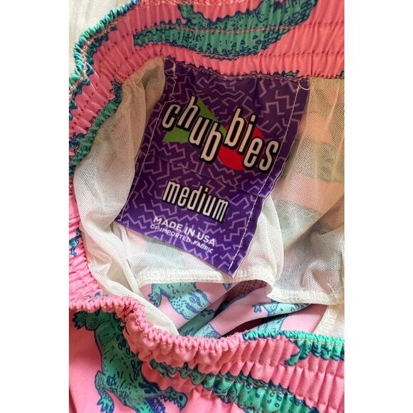 CHUBBIES Classic Swim Trunks The Glades Alligator Print 7" Men's Size M - Picture 4 of 4